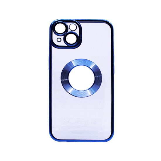 Hard Silicone Case with Camera Protector for Apple iPhone 14 Blue